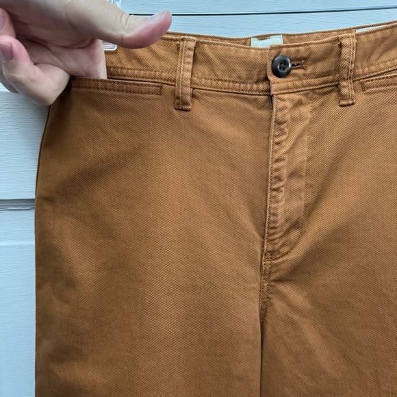 Gap Womens 6 High Rise Wide Leg Crop Pants Brown Casual Chic Stretch - Picture 3 of 10